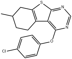 4-chlorophenyl 7-methyl-5,6,7,8-tetrahydro[1]benzothieno[2,3-d]pyrimidin-4-yl ether Structure