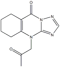 4-(2-oxopropyl)-5,6,7,8-tetrahydro[1,2,4]triazolo[5,1-b]quinazolin-9(4H)-one 结构式