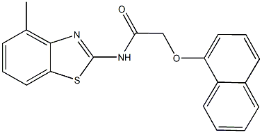 497057-33-7 N-(4-methyl-1,3-benzothiazol-2-yl)-2-(1-naphthyloxy)acetamide