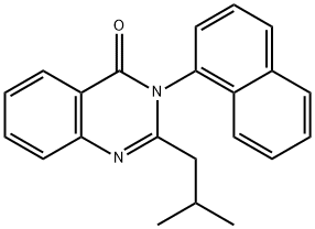 2-isobutyl-3-(1-naphthyl)quinazolin-4(3H)-one 化学構造式