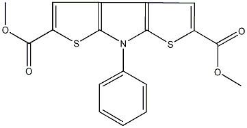 dimethyl 7-phenyl-7H-dithieno[2,3-b:3,2-d]pyrrole-2,5-dicarboxylate 结构式