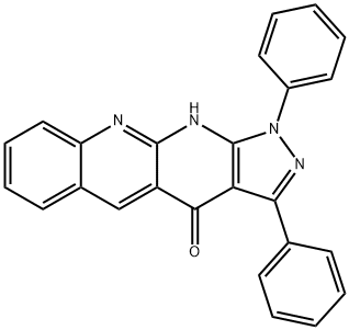 1,3-diphenyl-1,11-dihydro-4H-benzo[b]pyrazolo[4,3-g][1,8]naphthyridin-4-one,497058-18-1,结构式