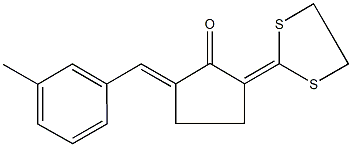 497058-21-6 2-(1,3-dithiolan-2-ylidene)-5-(3-methylbenzylidene)cyclopentanone