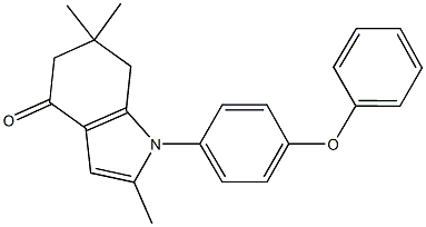 2,6,6-trimethyl-1-(4-phenoxyphenyl)-1,5,6,7-tetrahydro-4H-indol-4-one,497060-13-6,结构式