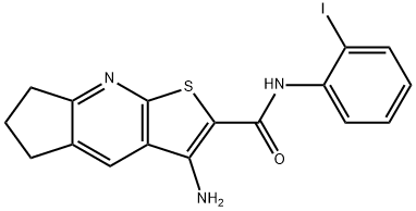 3-amino-N-(2-iodophenyl)-6,7-dihydro-5H-cyclopenta[b]thieno[3,2-e]pyridine-2-carboxamide Structure