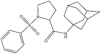 N-(1-adamantyl)-1-(phenylsulfonyl)-2-pyrrolidinecarboxamide Structure