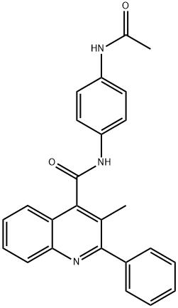N-[4-(acetylamino)phenyl]-3-methyl-2-phenyl-4-quinolinecarboxamide,497076-31-0,结构式