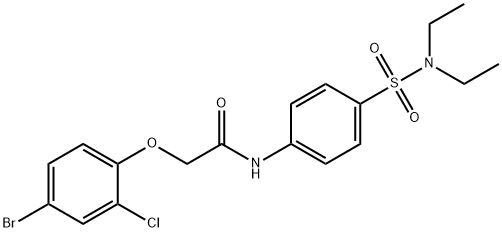 497081-53-5 2-(4-bromo-2-chlorophenoxy)-N-{4-[(diethylamino)sulfonyl]phenyl}acetamide