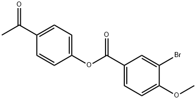 4-acetylphenyl 3-bromo-4-methoxybenzoate Struktur