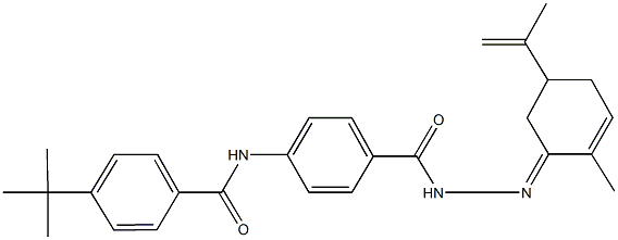 497087-02-2 4-tert-butyl-N-(4-{[2-(5-isopropenyl-2-methyl-2-cyclohexen-1-ylidene)hydrazino]carbonyl}phenyl)benzamide