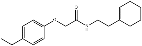 N-[2-(1-cyclohexen-1-yl)ethyl]-2-(4-ethylphenoxy)acetamide,497087-16-8,结构式