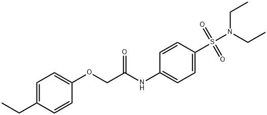 N-{4-[(diethylamino)sulfonyl]phenyl}-2-(4-ethylphenoxy)acetamide 化学構造式