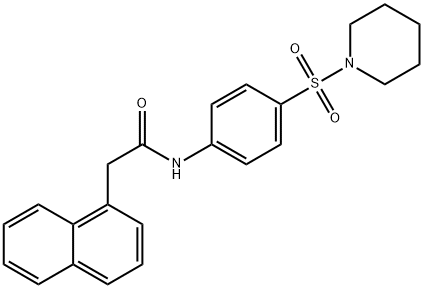 2-(1-naphthyl)-N-[4-(1-piperidinylsulfonyl)phenyl]acetamide 化学構造式