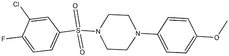 497089-40-4 1-[(3-chloro-4-fluorophenyl)sulfonyl]-4-(4-methoxyphenyl)piperazine