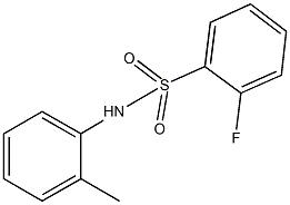 2-fluoro-N-(2-methylphenyl)benzenesulfonamide 结构式