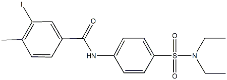 N-{4-[(diethylamino)sulfonyl]phenyl}-3-iodo-4-methylbenzamide Struktur