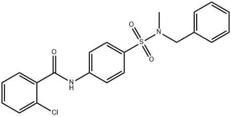 N-(4-{[benzyl(methyl)amino]sulfonyl}phenyl)-2-chlorobenzamide 化学構造式