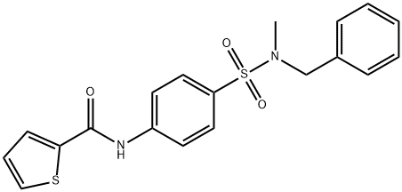 N-(4-{[benzyl(methyl)amino]sulfonyl}phenyl)-2-thiophenecarboxamide 化学構造式