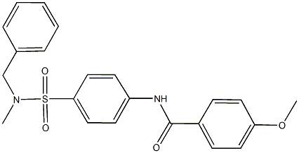 N-(4-{[benzyl(methyl)amino]sulfonyl}phenyl)-4-methoxybenzamide 结构式