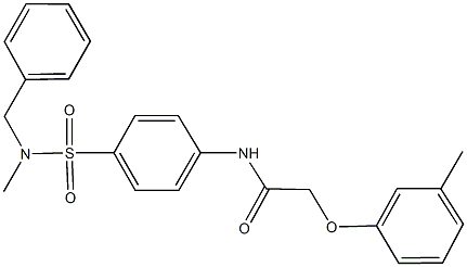 N-(4-{[benzyl(methyl)amino]sulfonyl}phenyl)-2-(3-methylphenoxy)acetamide Struktur