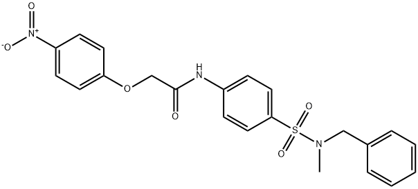 N-(4-{[benzyl(methyl)amino]sulfonyl}phenyl)-2-{4-nitrophenoxy}acetamide 结构式