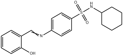 N-cyclohexyl-4-[(2-hydroxybenzylidene)amino]benzenesulfonamide,497090-40-1,结构式