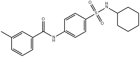 N-{4-[(cyclohexylamino)sulfonyl]phenyl}-3-methylbenzamide Structure