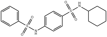 N-cyclohexyl-4-[(phenylsulfonyl)amino]benzenesulfonamide 结构式