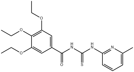N-(6-methyl-2-pyridinyl)-N'-(3,4,5-triethoxybenzoyl)thiourea,497224-95-0,结构式