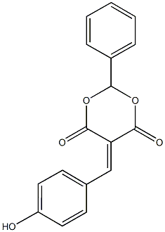 5-[(4-hydroxyphenyl)methylidene]-2-phenyl-1,3-dioxane-4,6-dione Structure