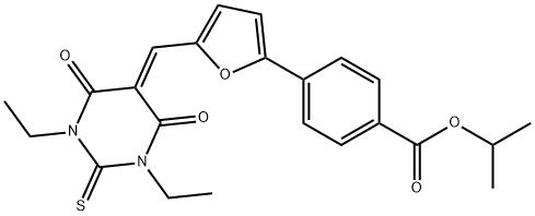 isopropyl 4-{5-[(1,3-diethyl-4,6-dioxo-2-thioxotetrahydro-5(2H)-pyrimidinylidene)methyl]-2-furyl}benzoate|