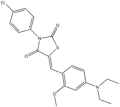 3-(4-chlorophenyl)-5-[4-(diethylamino)-2-methoxybenzylidene]-1,3-thiazolidine-2,4-dione Structure