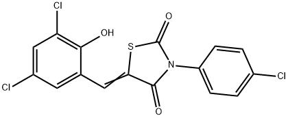 497226-47-8 3-(4-chlorophenyl)-5-(3,5-dichloro-2-hydroxybenzylidene)-1,3-thiazolidine-2,4-dione