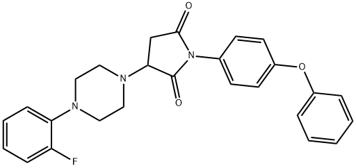 3-[4-(2-fluorophenyl)piperazin-1-yl]-1-(4-phenoxyphenyl)pyrrolidine-2,5-dione|