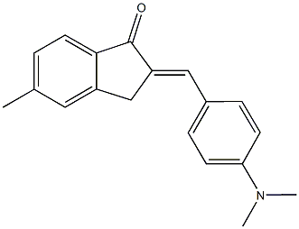 2-[4-(dimethylamino)benzylidene]-5-methyl-1-indanone 化学構造式
