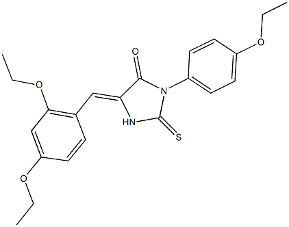 5-(2,4-diethoxybenzylidene)-3-(4-ethoxyphenyl)-2-thioxo-4-imidazolidinone Structure