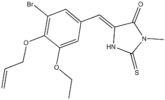 5-[4-(allyloxy)-3-bromo-5-ethoxybenzylidene]-3-methyl-2-thioxo-4-imidazolidinone,497835-78-6,结构式