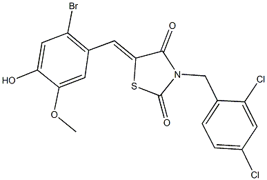 497835-99-1 5-(2-bromo-4-hydroxy-5-methoxybenzylidene)-3-(2,4-dichlorobenzyl)-1,3-thiazolidine-2,4-dione