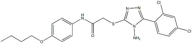 2-{[4-amino-5-(2,4-dichlorophenyl)-4H-1,2,4-triazol-3-yl]sulfanyl}-N-(4-butoxyphenyl)acetamide|