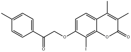 8-iodo-3,4-dimethyl-7-[2-(4-methylphenyl)-2-oxoethoxy]-2H-chromen-2-one|