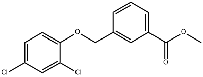 3-((2,4-二氯苯氧基)甲基)苯甲酸甲酯 结构式