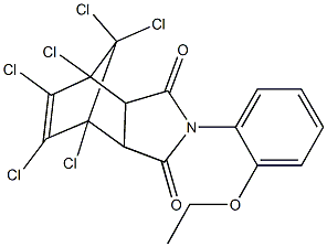 1,7,8,9,10,10-hexachloro-4-(2-ethoxyphenyl)-4-azatricyclo[5.2.1.0~2,6~]dec-8-ene-3,5-dione,497917-88-1,结构式