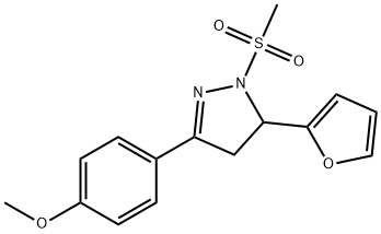4-[5-(2-furyl)-1-(methylsulfonyl)-4,5-dihydro-1H-pyrazol-3-yl]phenyl methyl ether Structure