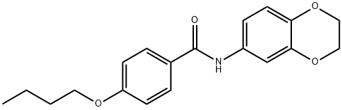 4-butoxy-N-(2,3-dihydro-1,4-benzodioxin-6-yl)benzamide Structure