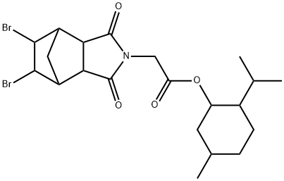 2-isopropyl-5-methylcyclohexyl (8,9-dibromo-3,5-dioxo-4-azatricyclo[5.2.1.0~2,6~]dec-4-yl)acetate Structure