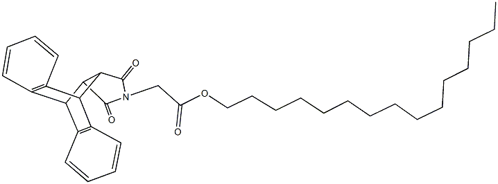 pentadecyl (16,18-dioxo-17-azapentacyclo[6.6.5.0~2,7~.0~9,14~.0~15,19~]nonadeca-2,4,6,9,11,13-hexaen-17-yl)acetate Structure