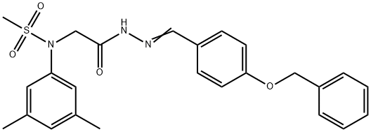 N-(2-{2-[4-(benzyloxy)benzylidene]hydrazino}-2-oxoethyl)-N-(3,5-dimethylphenyl)methanesulfonamide Struktur