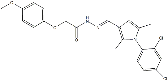 N'-{[1-(2,4-dichlorophenyl)-2,5-dimethyl-1H-pyrrol-3-yl]methylene}-2-(4-methoxyphenoxy)acetohydrazide Structure