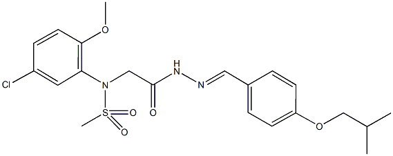 498533-26-9 N-(5-chloro-2-methoxyphenyl)-N-{2-[2-(4-isobutoxybenzylidene)hydrazino]-2-oxoethyl}methanesulfonamide