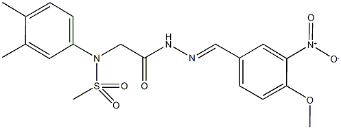 N-(3,4-dimethylphenyl)-N-[2-(2-{3-nitro-4-methoxybenzylidene}hydrazino)-2-oxoethyl]methanesulfonamide Structure